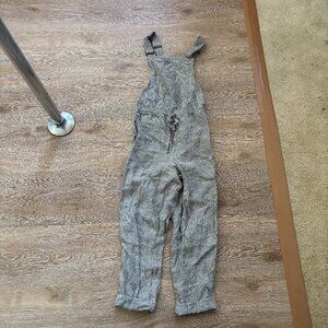 Like New Not Perfect Linen Overalls  - Stripe, Size S